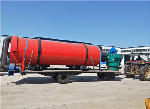 一臺移動(dòng)式水稻烘干機(jī)